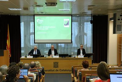 El Consell de Treball Econòmic i Social (CTESC) presenta l'informe 'Situació del treball autònom a Catalunya 2025' . ACN